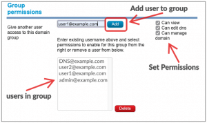 Adding groups for multi-user DNS permissions